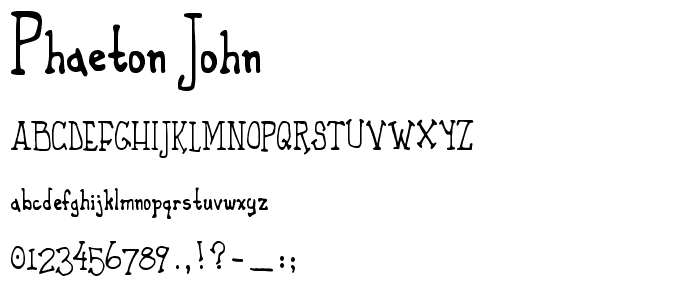 Phaeton John font